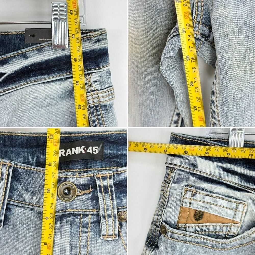 RANK 458 MEN'S RINGO SLIM STRAIGHT 32x32 PERFORMANCE STRETCH DENIM JEANS NWT - Picture 16 of 16